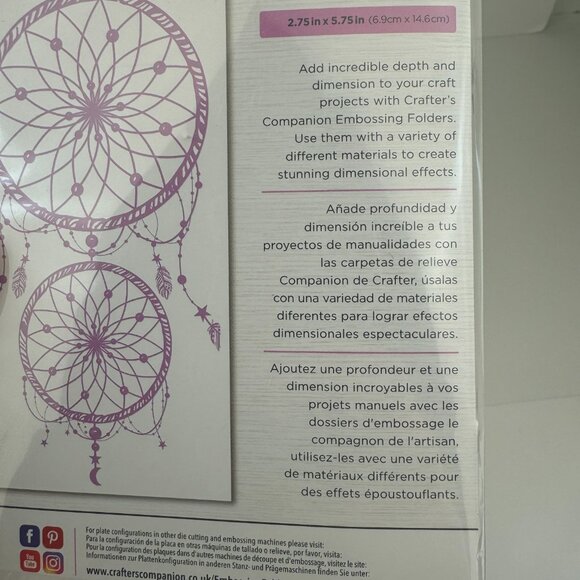 Dreamcatcher Gemini Crafters Companion Embossing Folder Emboss Craft Scrapbook - Picture 11 of 12